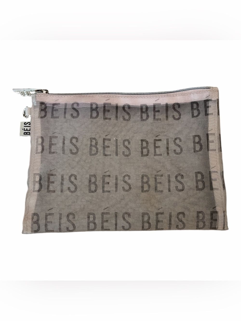 Beis Mesh Toiletry Neutral Zip Bag - Picture 1 of 5